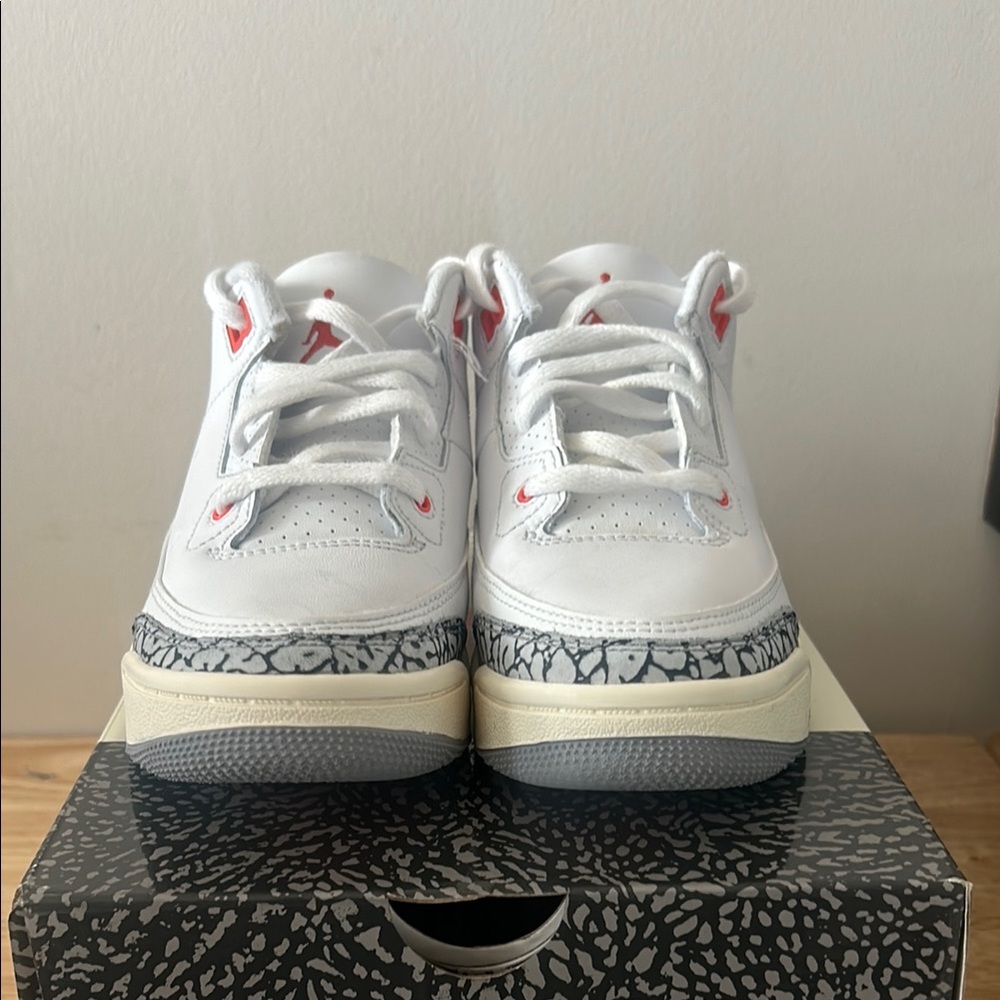 Kids White and Red Sneakers